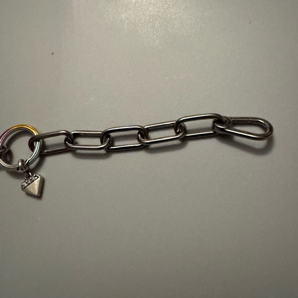 New Pandora sterling silver ruthenium me bracelet with charms - Picture 9 of 10